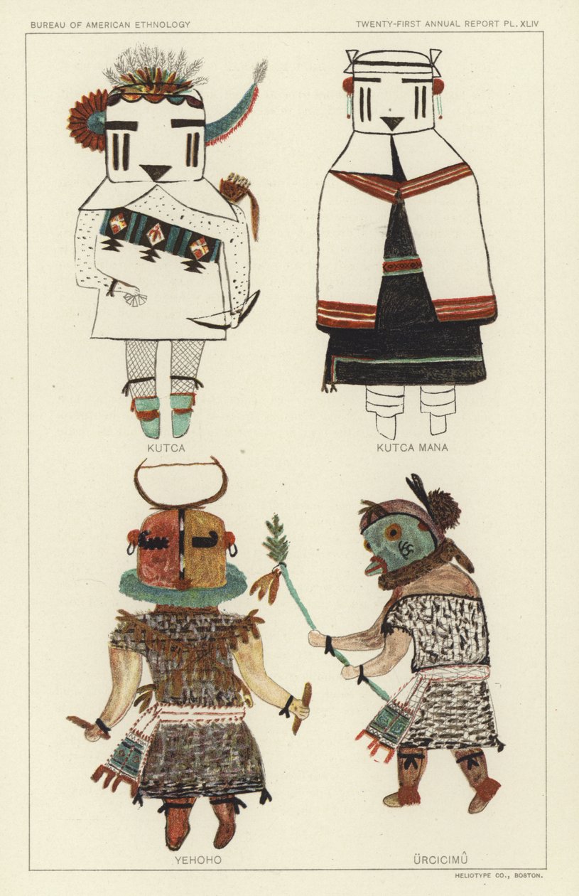 Kutca, Kutca Mana, Yehoho, Urcicimu (litografia a colori) da American School