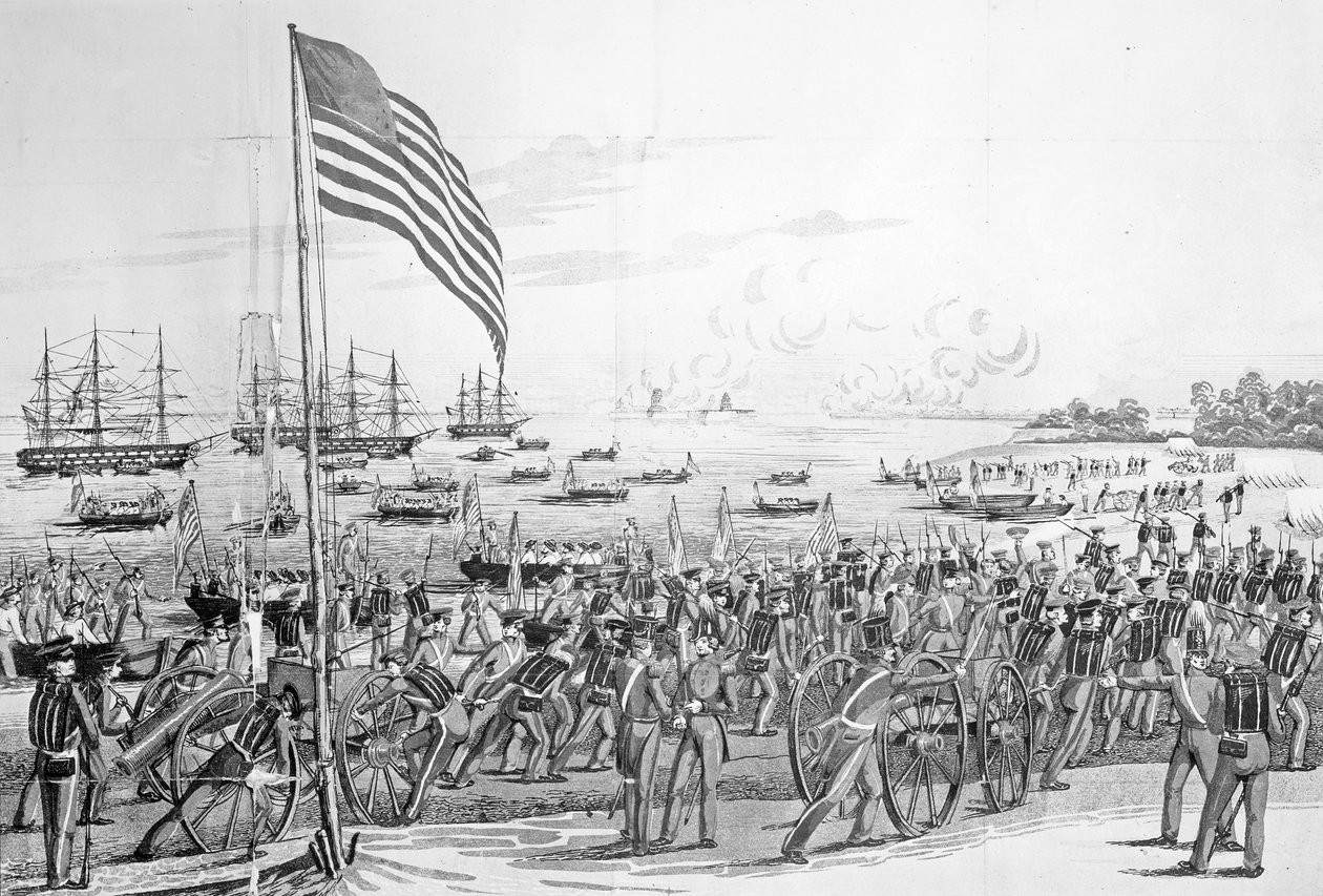 Sbarco delle truppe a Vera Cruz, Messico, 9 marzo 1847, da 