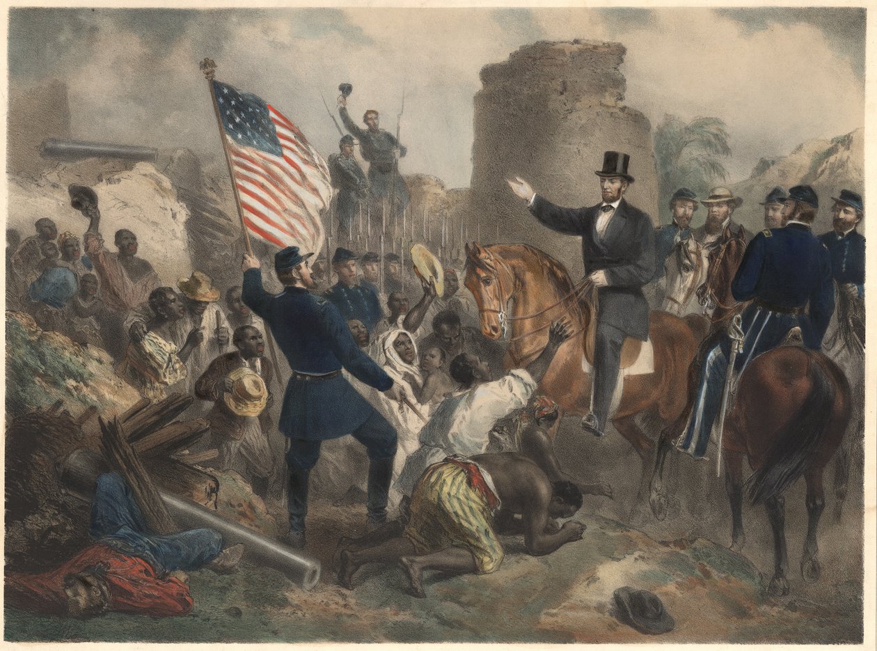 Lincoln a City Point, pub. 1865 da American School