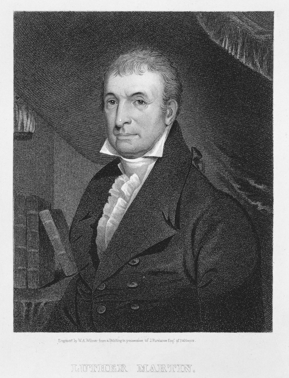 Luther Martin, inciso da William A. Wilmer (c.1820-55) da American School