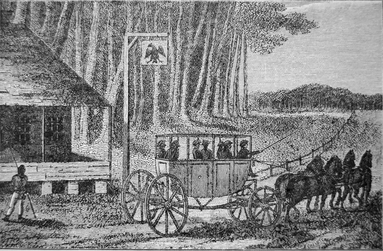 Diligenza postale, illustrazione da 