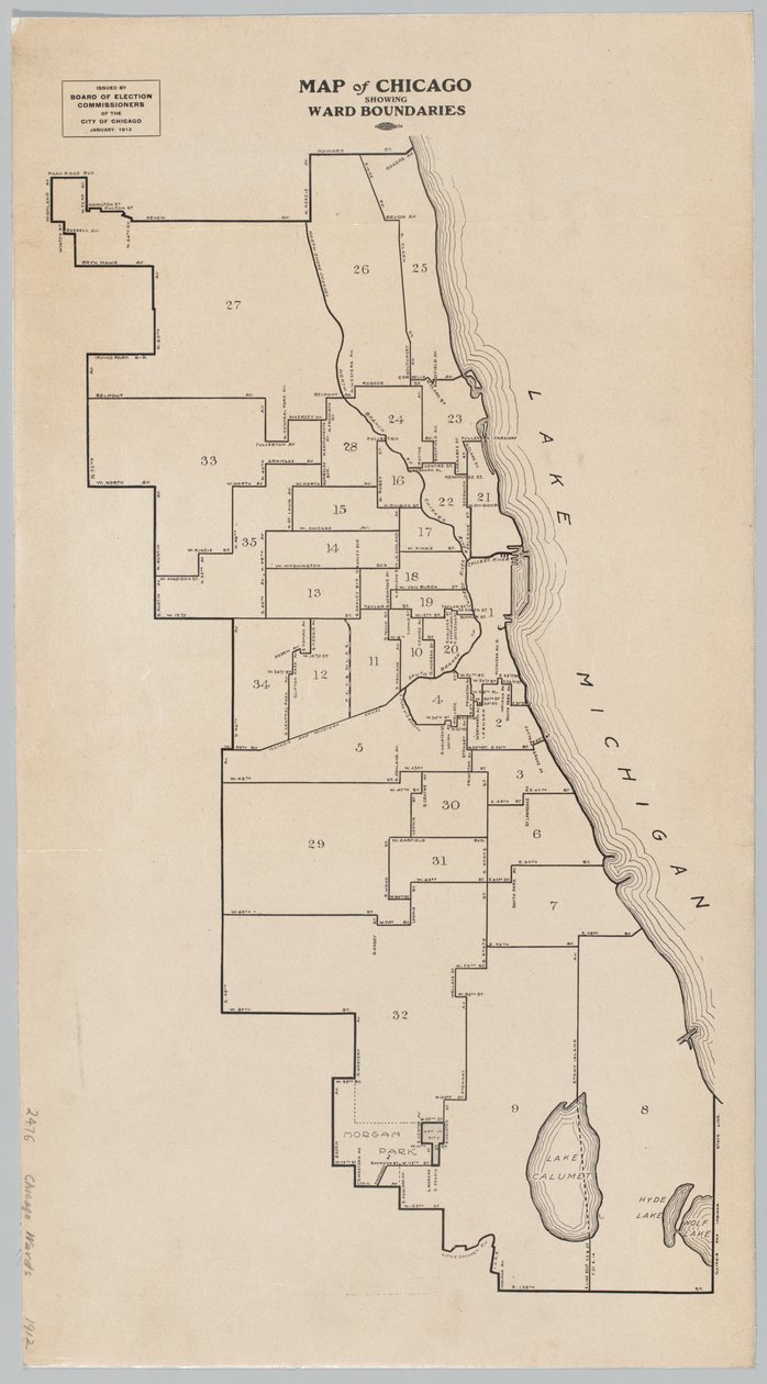 Mappa di Chicago con i confini dei quartieri da American School