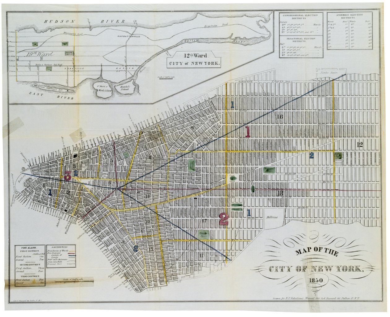 Mappa della città di New York da American School