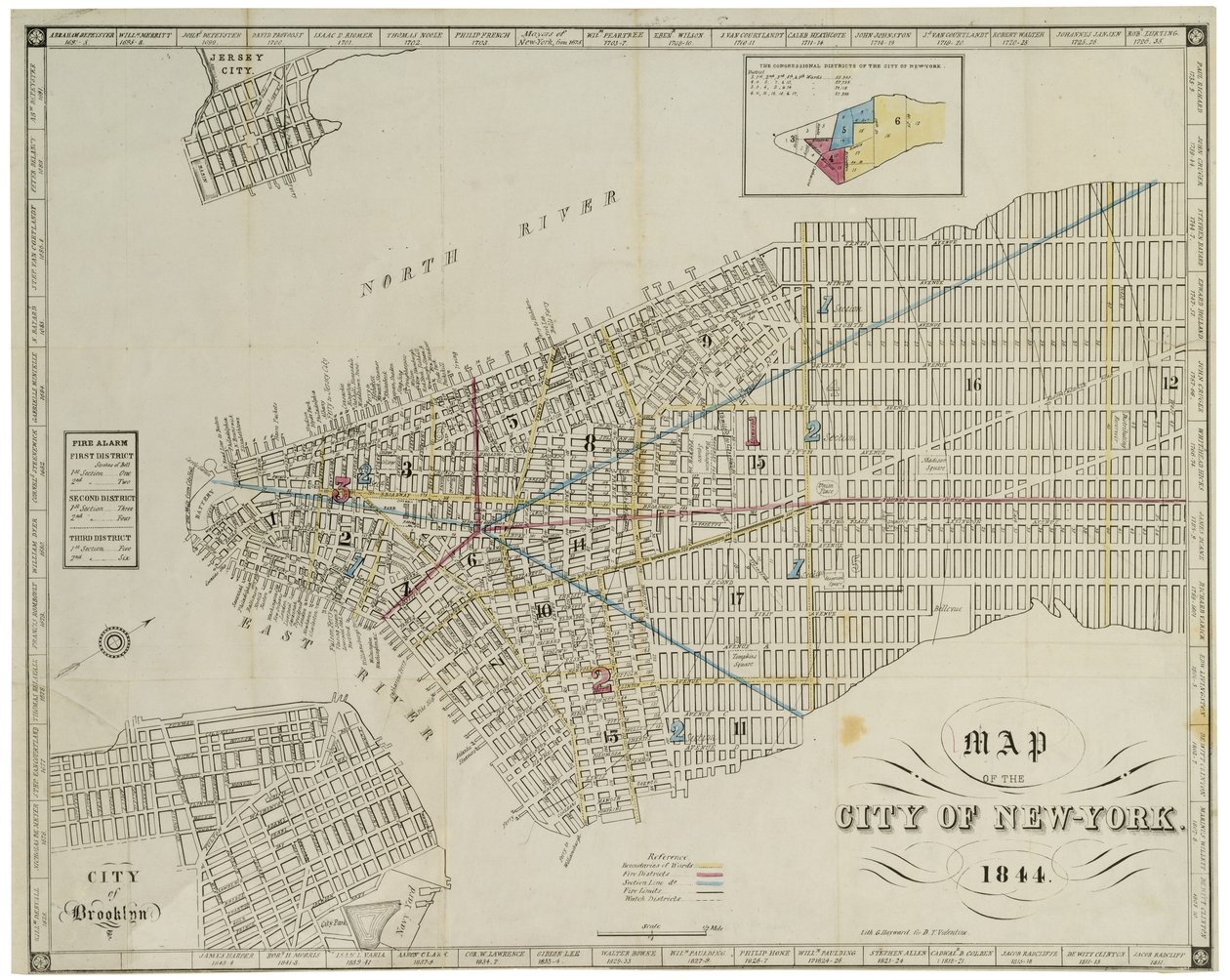 Mappa della città di New York da American School