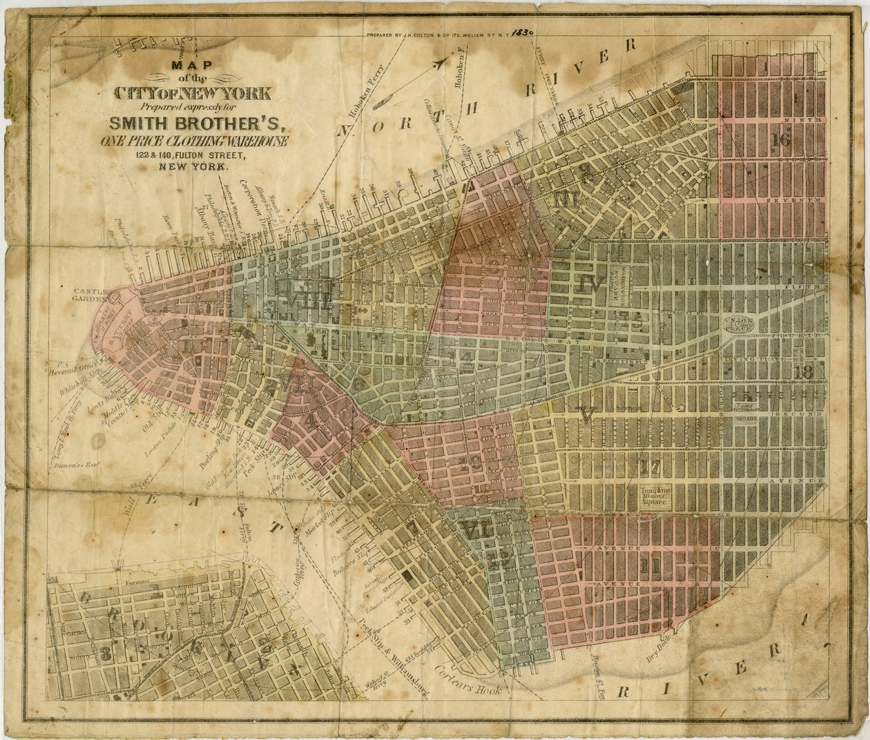 Mappa della Città di New York: preparata espressamente per Smith Brother