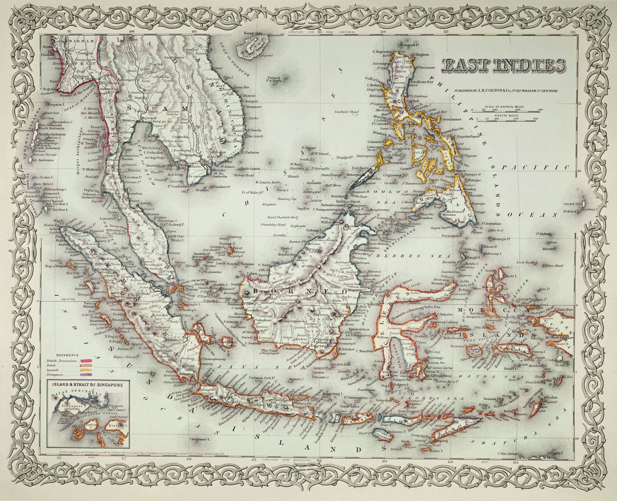 Mappa delle Indie Orientali da American School