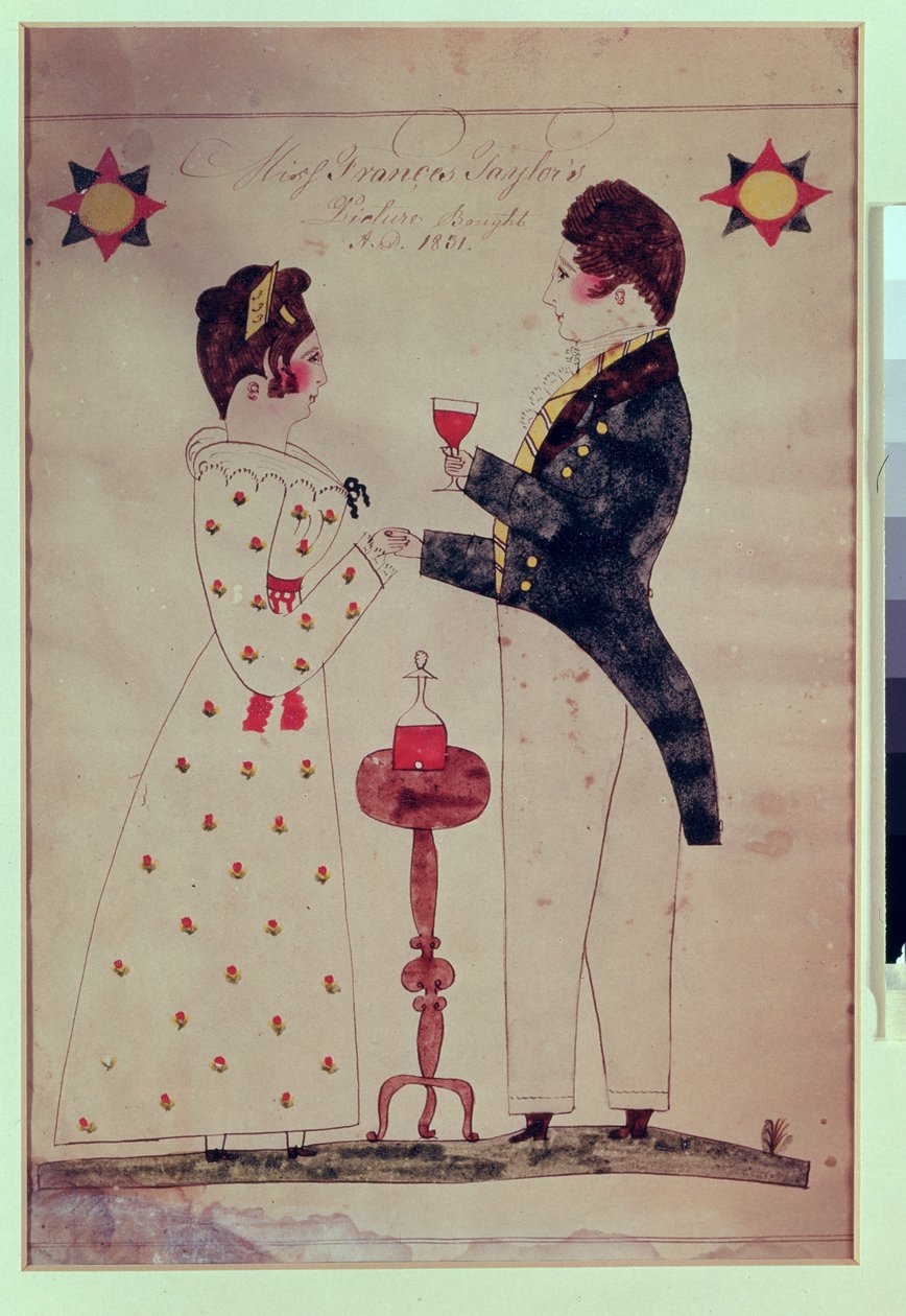 Miss Francis Taylor e fidanzato, 1831 da American School