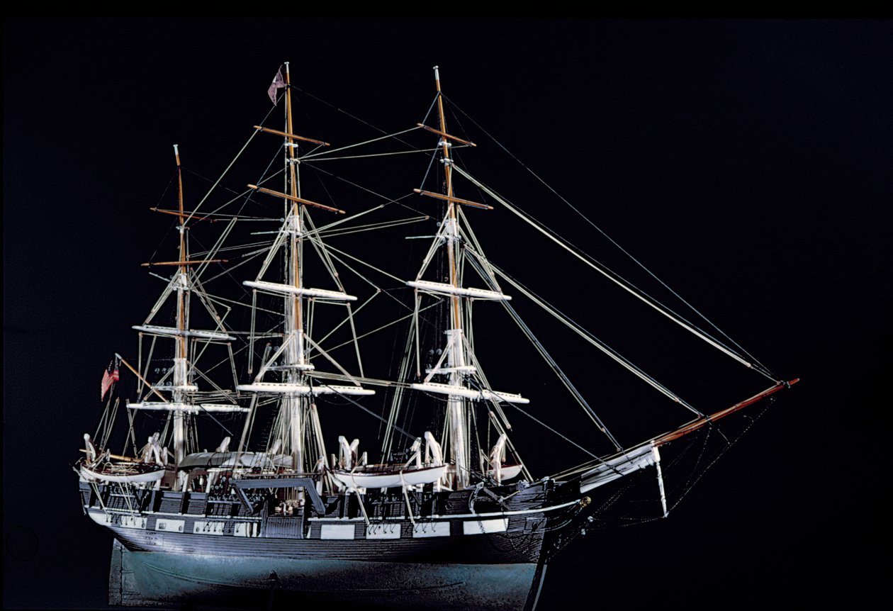 Modello di una nave baleniera del XVIII secolo da American School