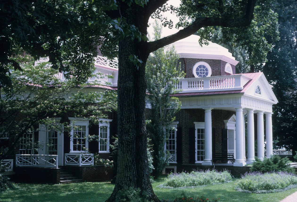 Monticello, progettato da Thomas Jefferson da American School