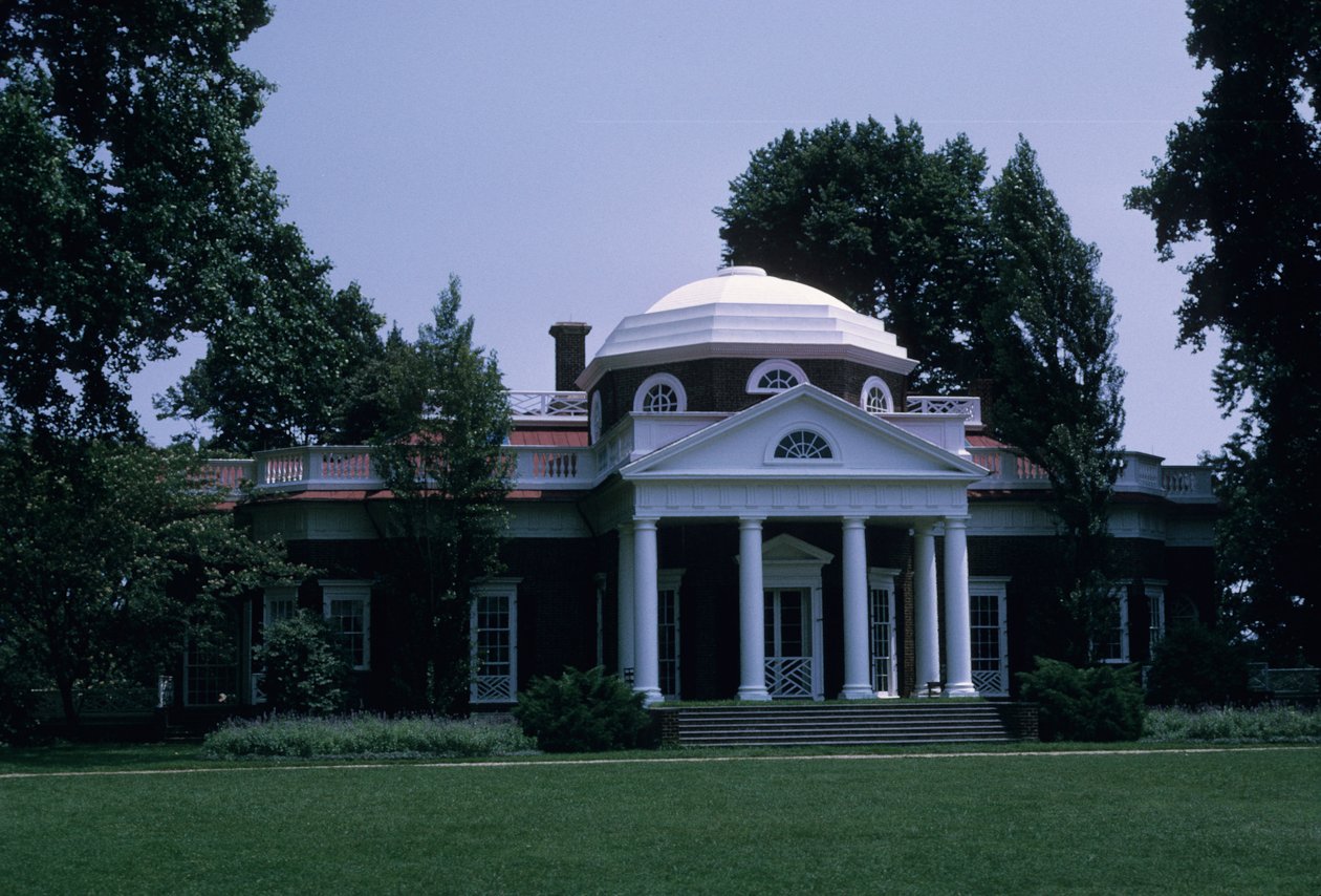 Monticello, progettato da Thomas Jefferson da American School