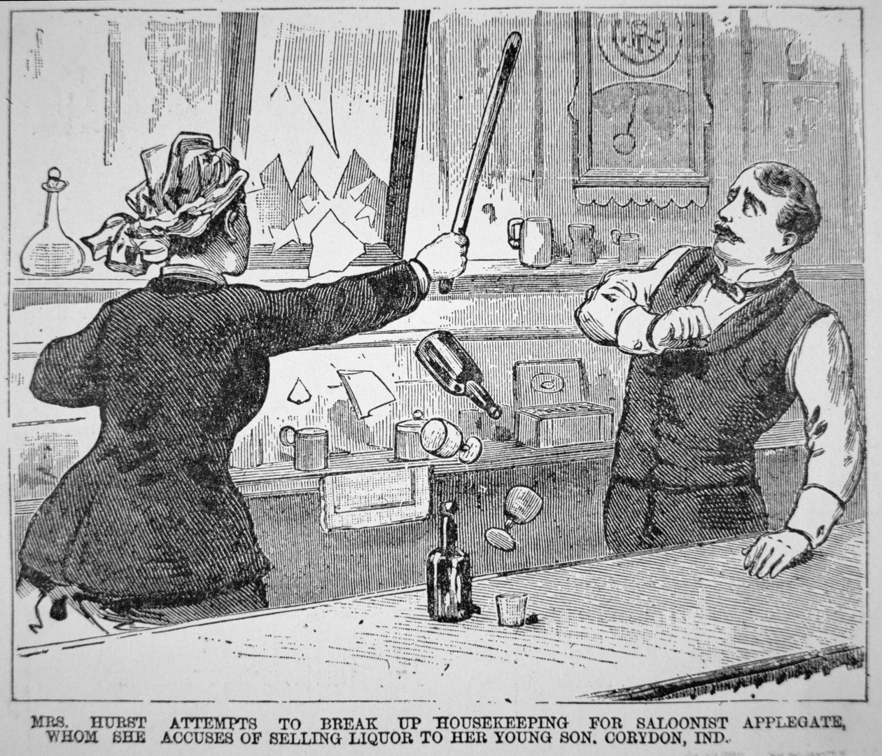 La signora Hurst distrugge un saloon, dalla 