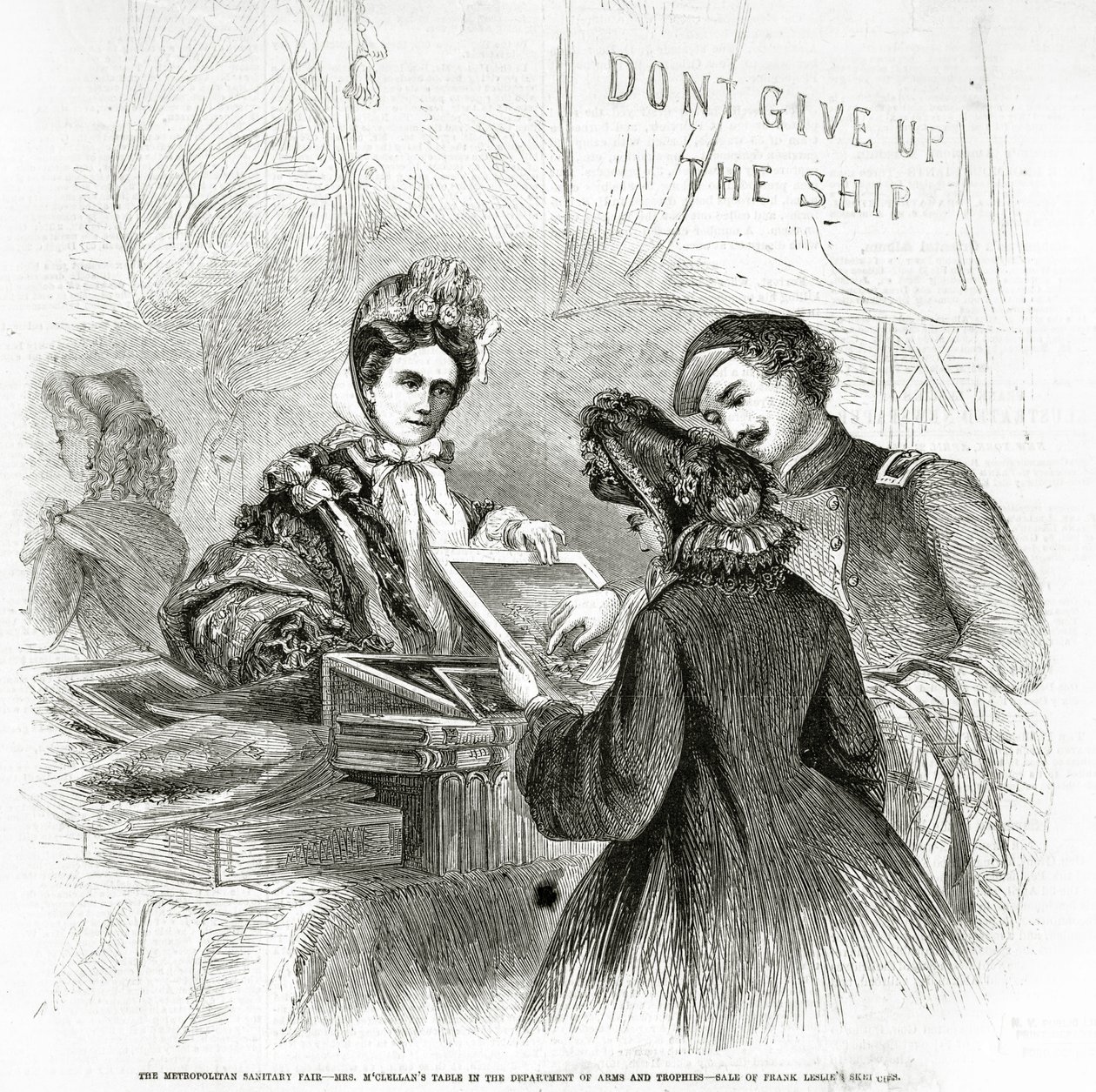 Il tavolo della signora McClellan alla "Fiera Sanitaria Metropolitana" da American School