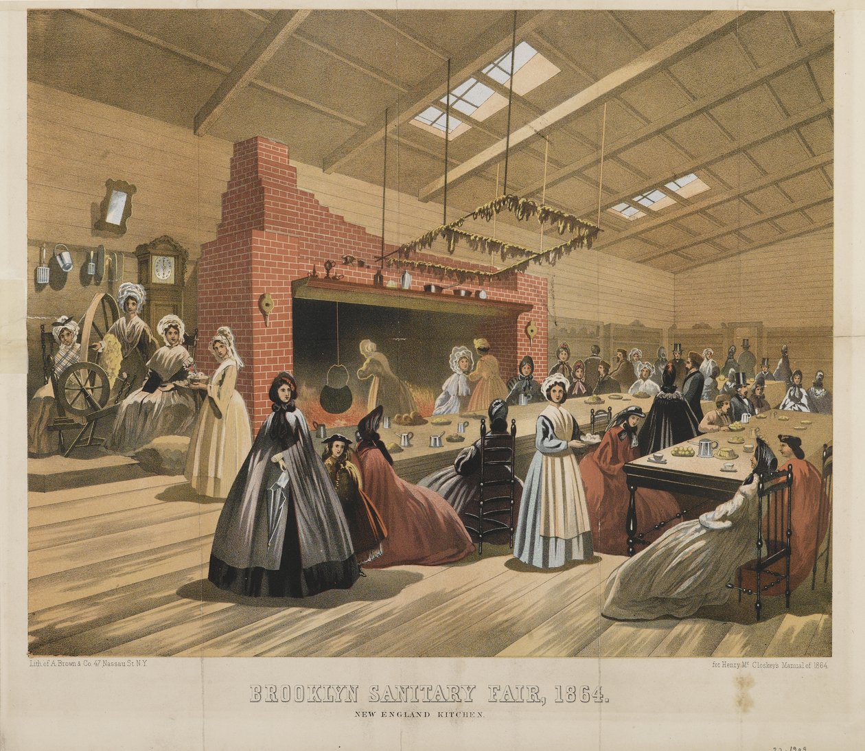 Cucina del New England, Brooklyn Sanitary Fair, 1864 da American School