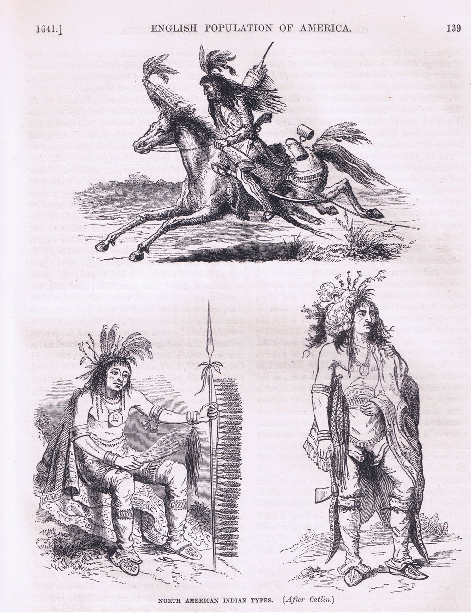 Tipi di indiani nordamericani (1640), illustrazione da Cassells History of the United States pub. da Petter & Galpin c.1890 da American School