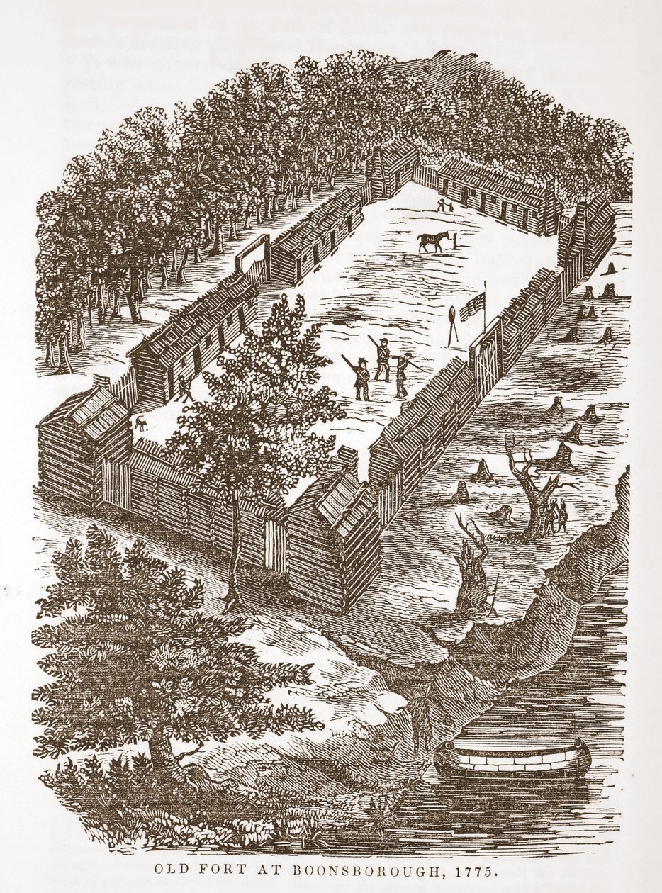 Vecchio forte a Boonsborough, 1775 da American School