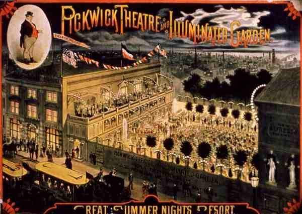 Pickwick Theatre Illuminated Garden da American School
