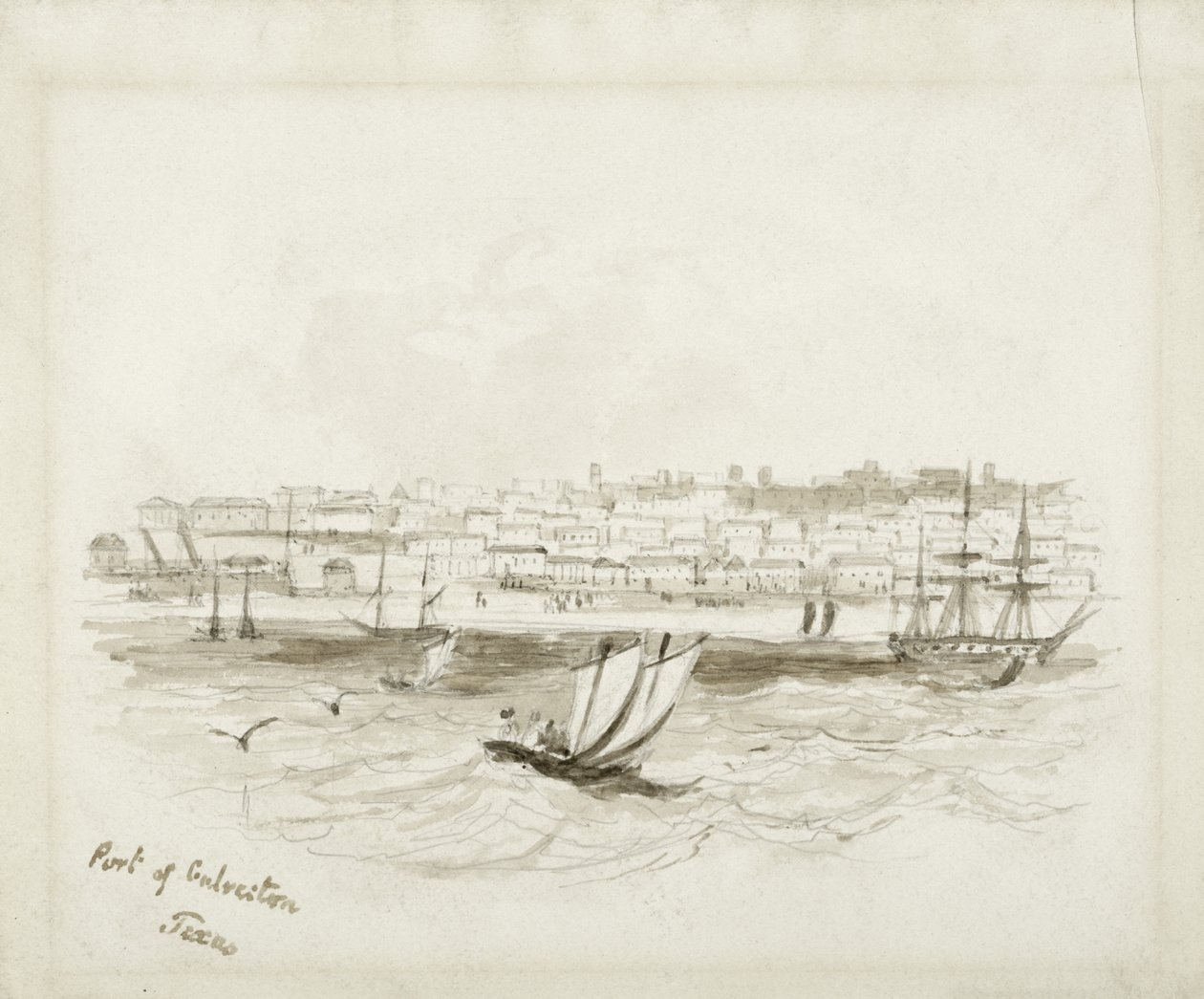 Porto di Galveston, Texas, fine 1800 da American School