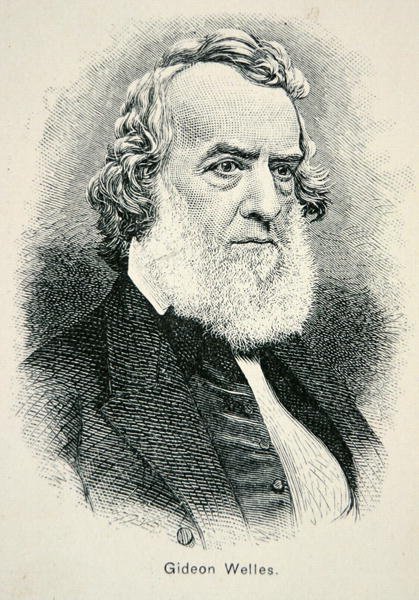 Ritratto di Gideon Welles (1802-78), Segretario della Marina degli Stati Uniti durante la guerra e la Ricostruzione da American School