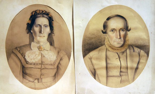 Ritratto di un marito e una moglie da American School