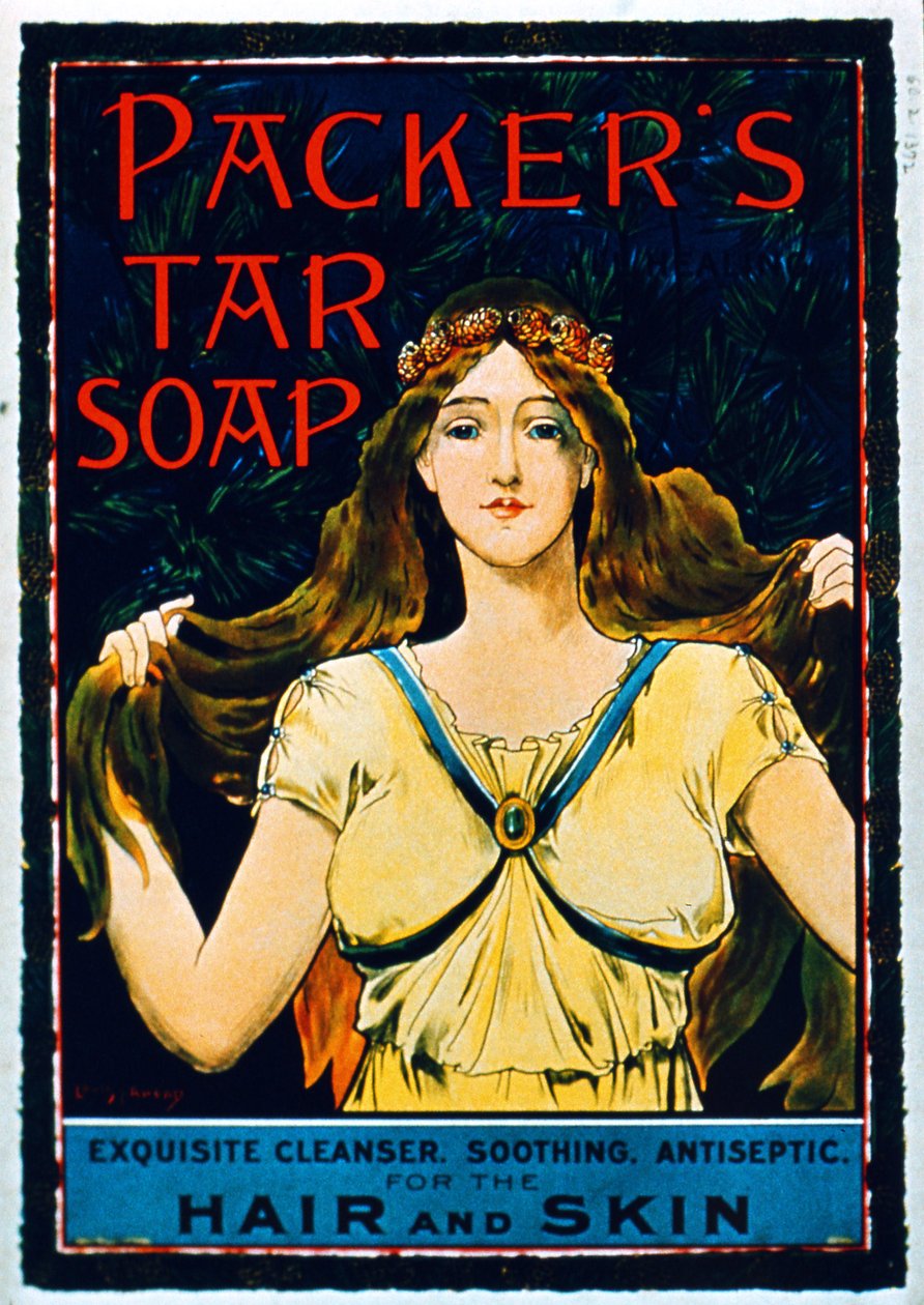 Poster pubblicitario per Packers Tar Soap da American School