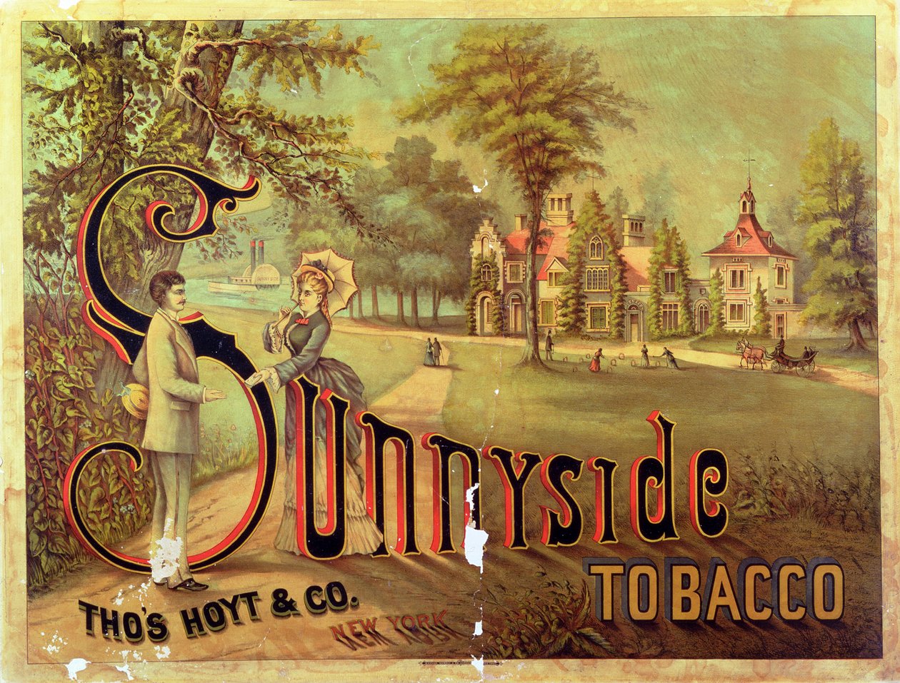 Manifesto pubblicitario del Tabacco Sunnyside da American School