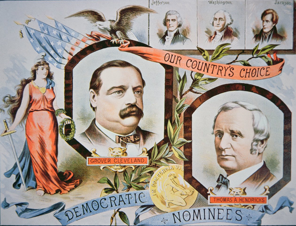 Il presidente Grover Cleveland raffigurato in una vignetta della rivista 