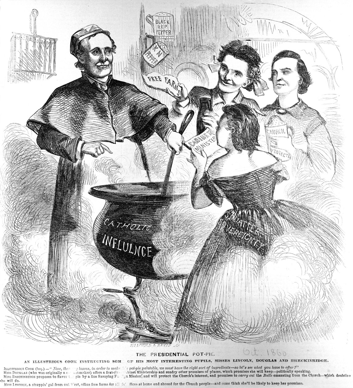 Presidential Pot Pie, da Frank Leslies Budget of Fun, 1 ottobre 1860 da American School