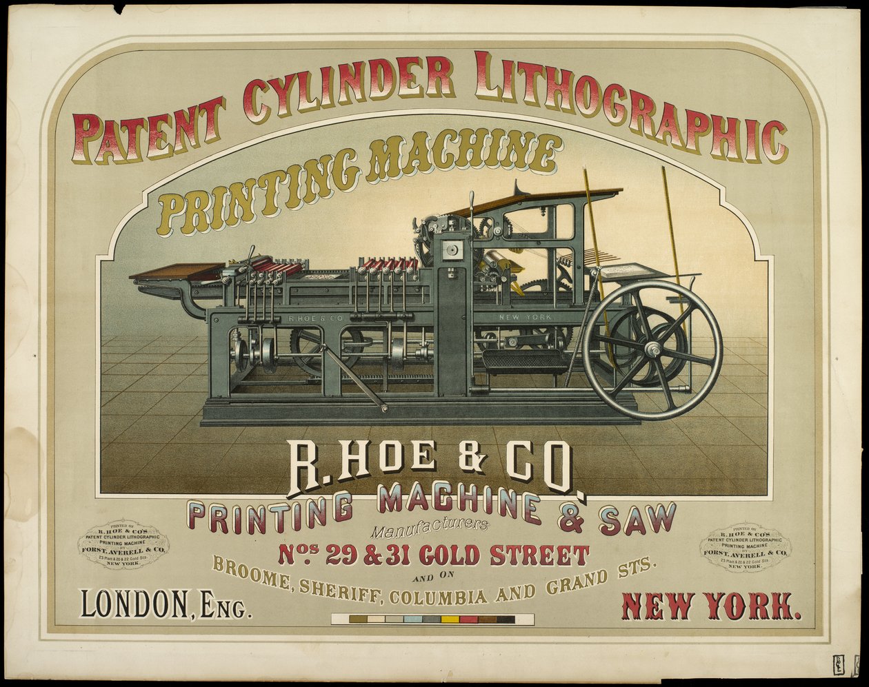 R. Hoe & Co. Fabbricanti di macchine da stampa e seghe da American School