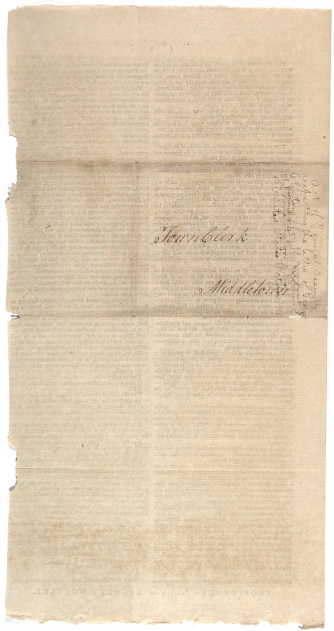Risoluzioni che stampano la proposta di emendamenti alla Costituzione dello Stato di New York, ottobre 1788 da American School
