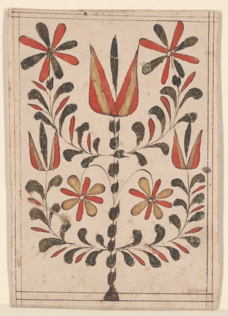 Ricompensa di merito (Belohnung), Fraktur Painting da American School