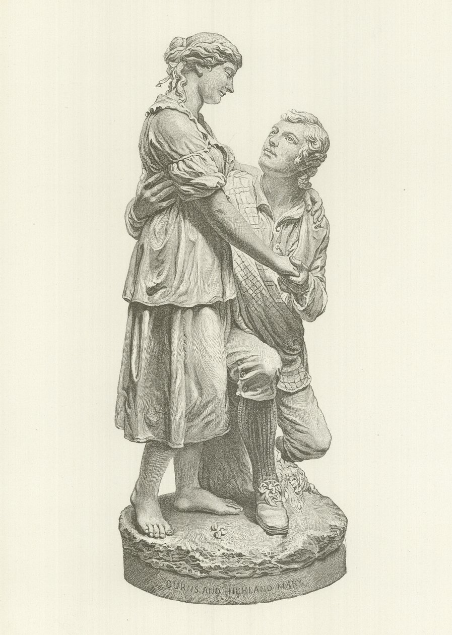 Robert Burns e Highland Mary (incisione) da American School