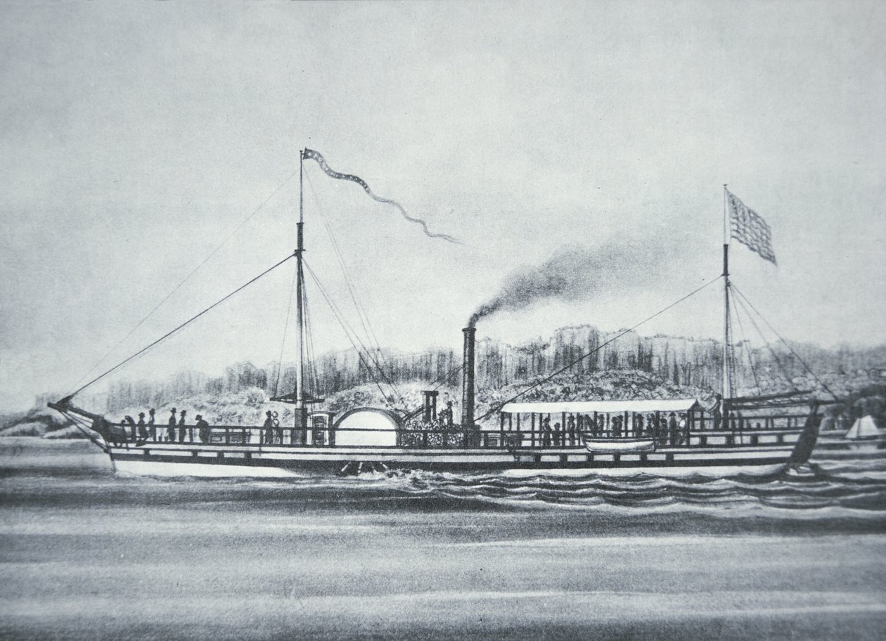 Il battello a vapore di Robert Fulton, il 
