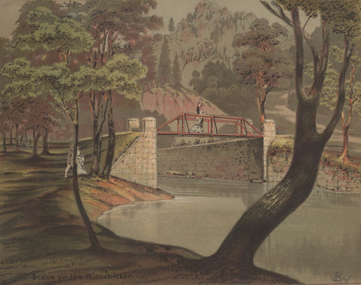 Scena sul Wissahickon, c.1880 da American School