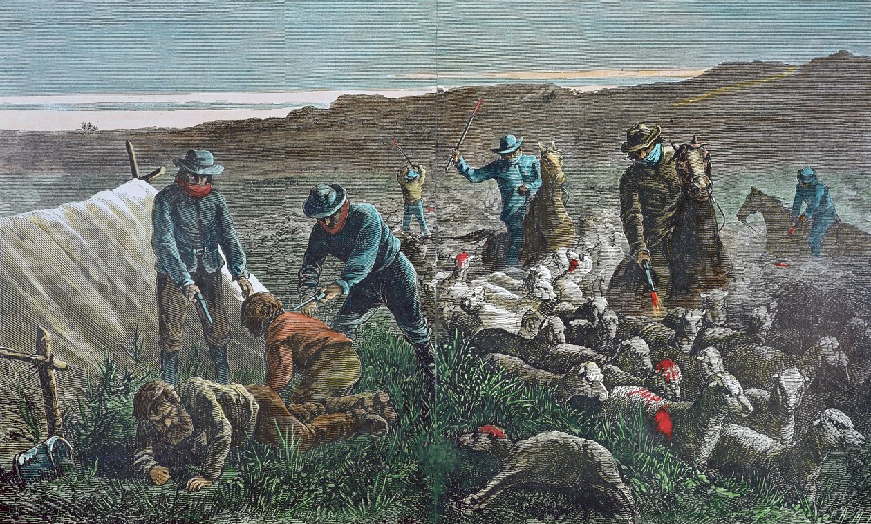 Massacro di pecore durante la guerra delle gamme di Pleasant Valley, Arizona da American School