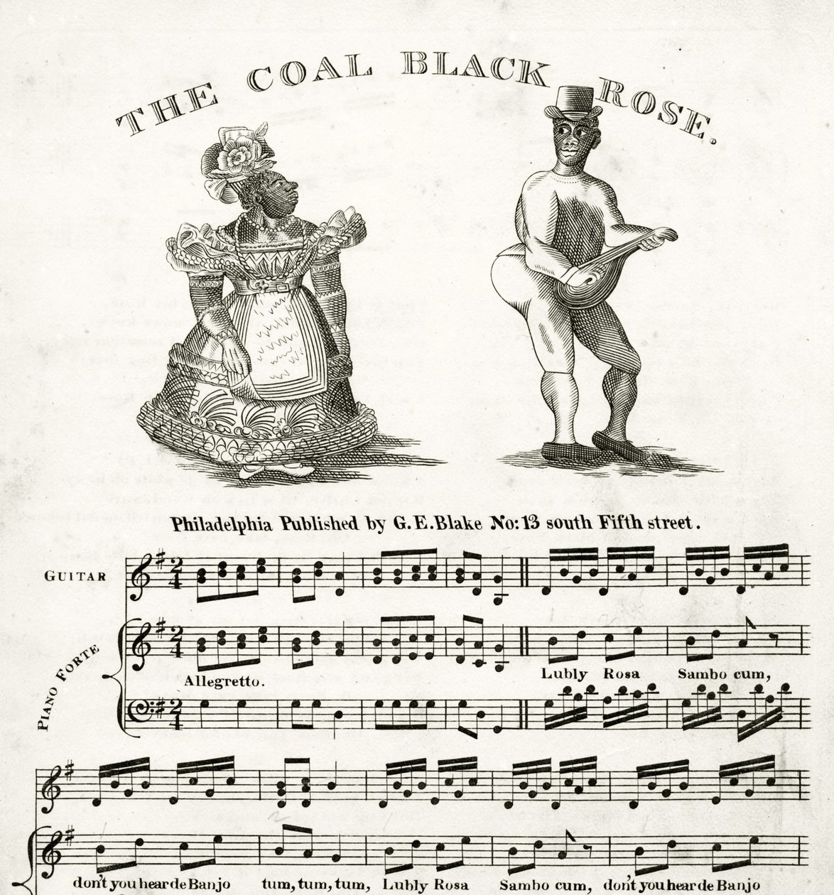 Spartito per The Coal Black Rose da American School