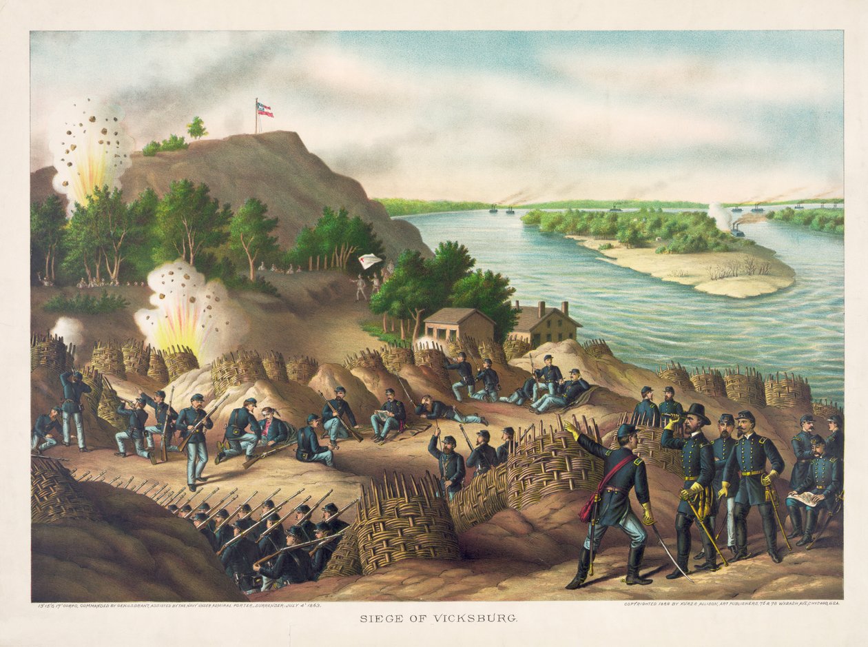 Assedio di Vicksburg - Resa, 4 luglio 1863, pub. 1888 da American School