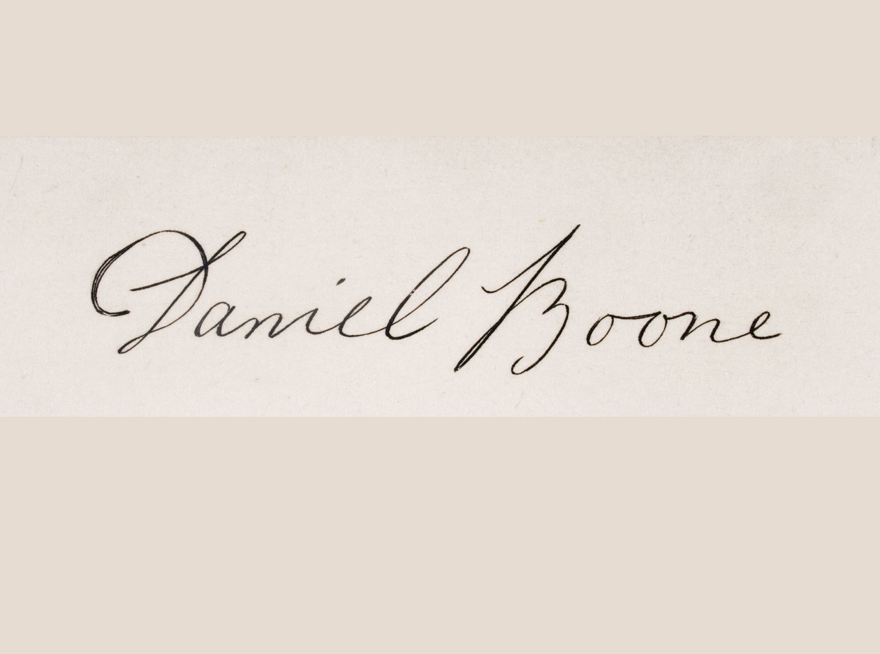Firma di Daniel Boone da American School