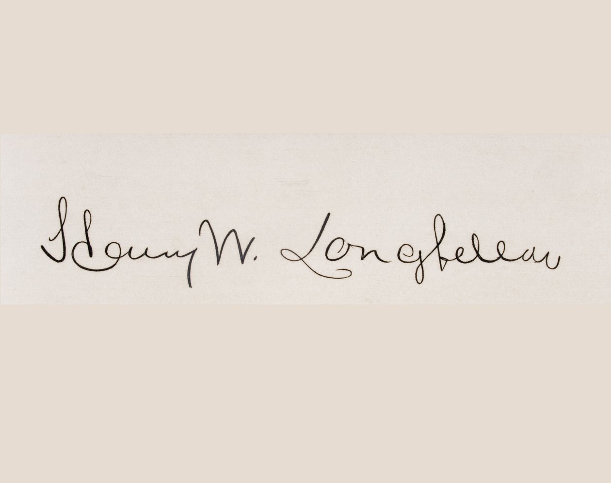 Firma di Henry Wadsworth Longfellow da American School