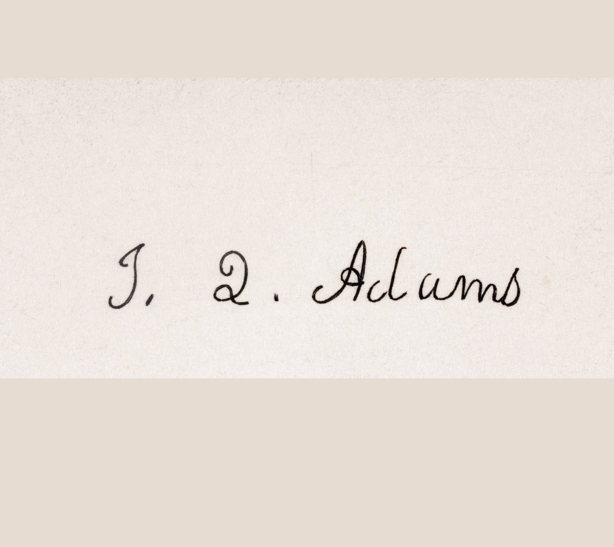 Firma di John Quincy Adams da American School