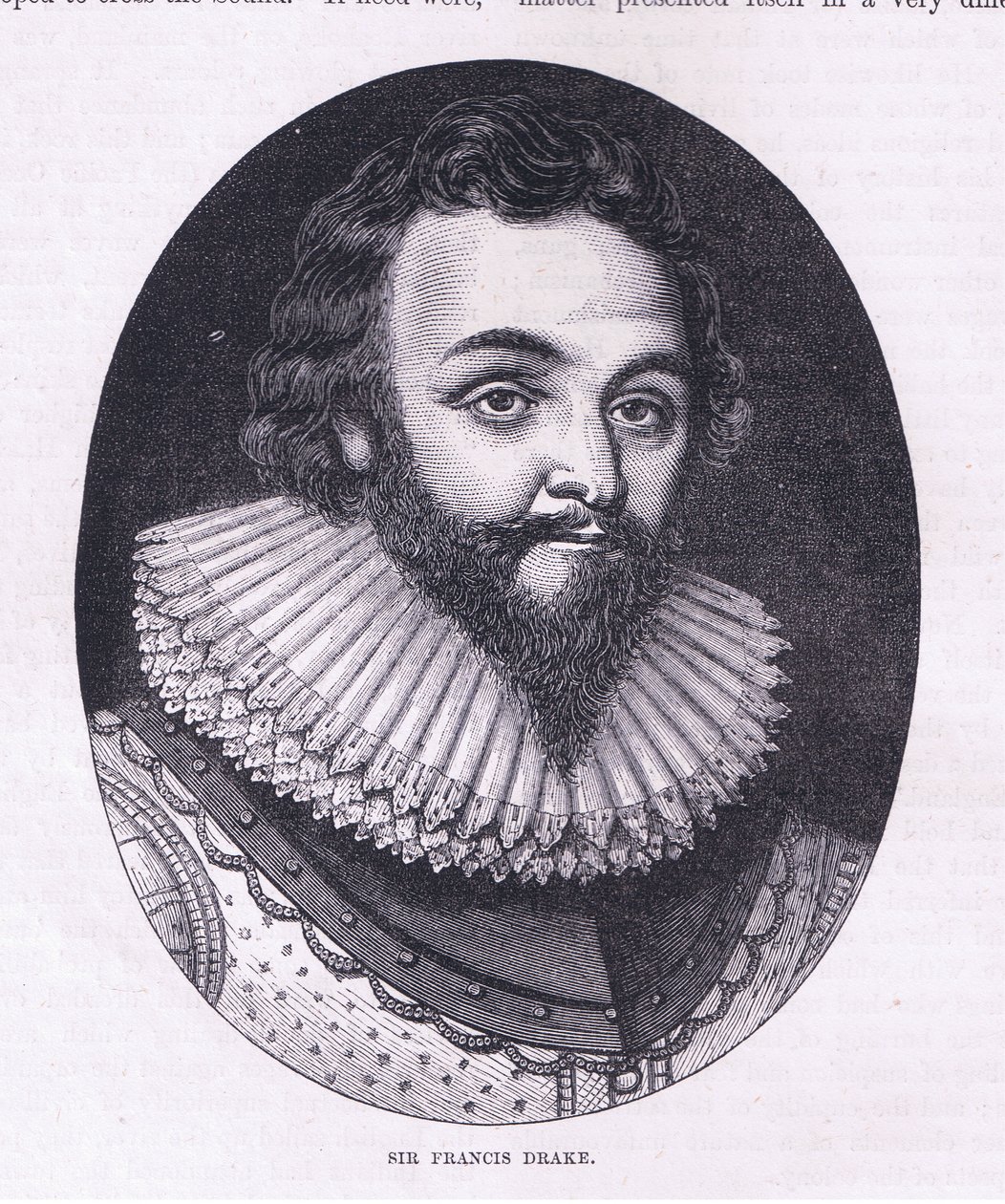 Sir Francis Drake, illustrazione da Cassell
