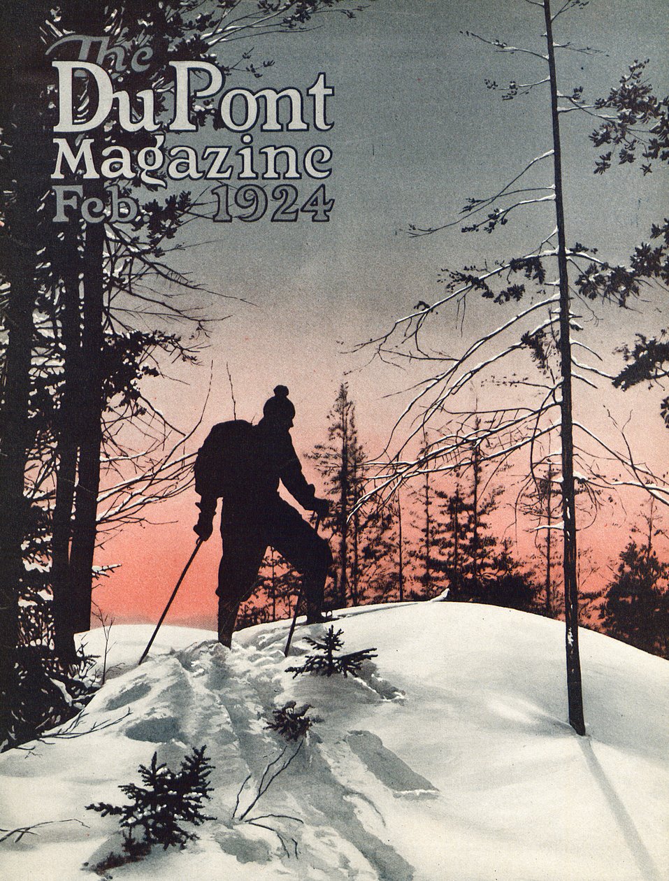 Sci, copertina della rivista DuPont, febbraio 1924 da American School