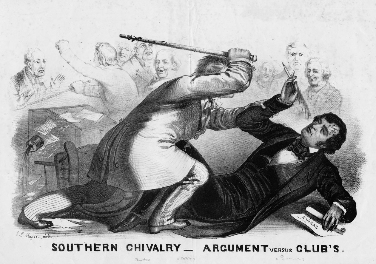 Cavalleria del Sud: argomento contro mazze, pubblicato a New York c.1856 da American School