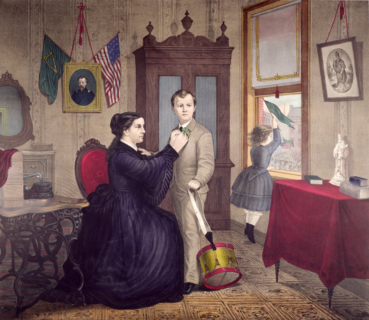 Giorno di San Patrizio in America, pubblicato da Duval e Hunter, Philadelphia, 1872 da American School