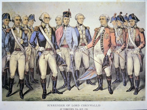 Resa di Lord Cornwallis a Yorktown, Virginia da American School