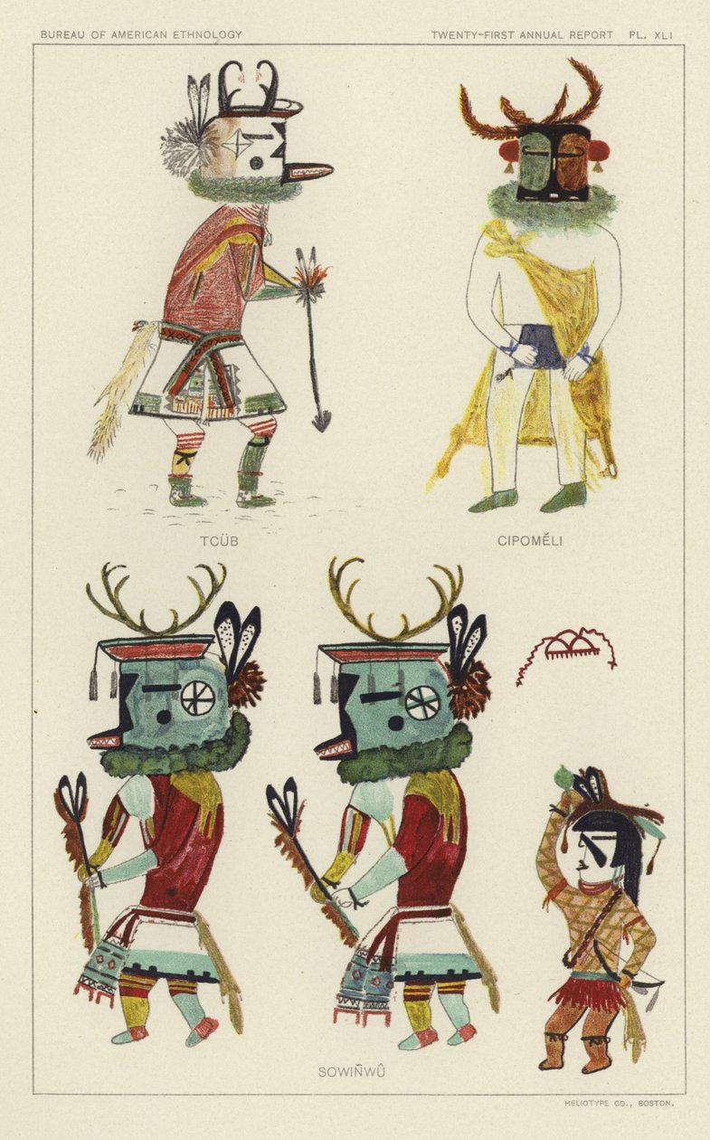 Tcub, Cipomeli, Sowinwu (litografia a colori) da American School