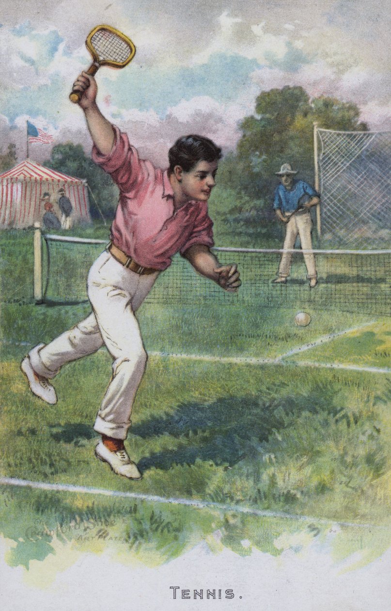 Tennis (litografia a colori) da American School