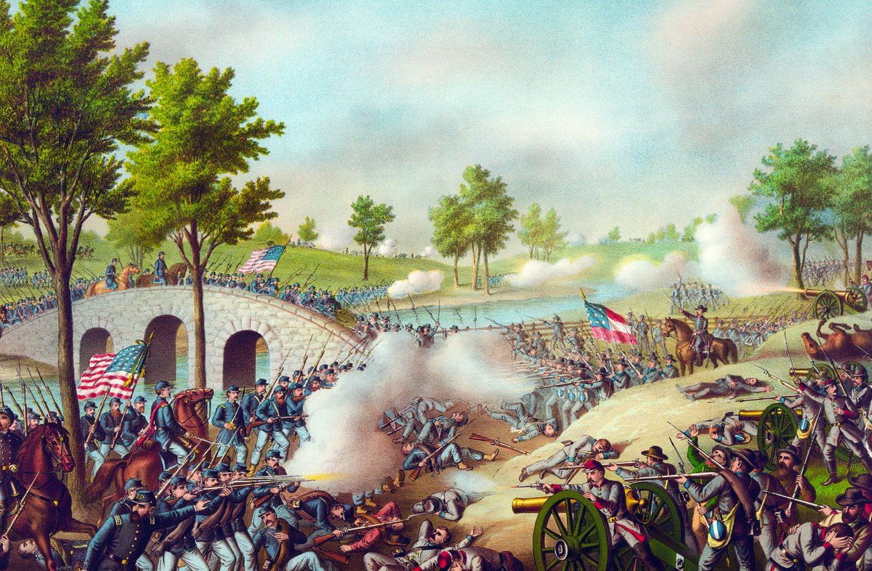 La battaglia di Antietam, 1862 da American School