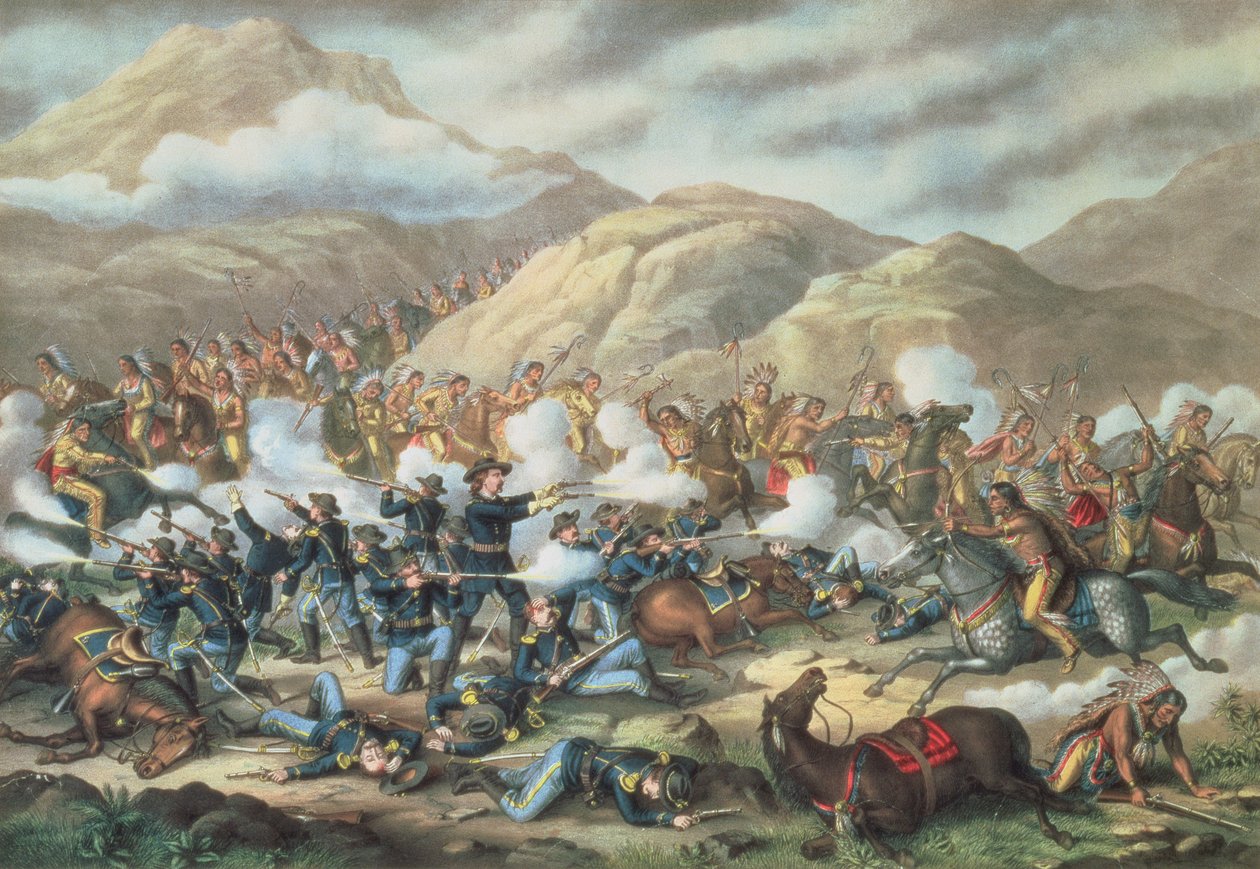 La battaglia di Little Big Horn, 25 giugno 1876, 1889 da American School