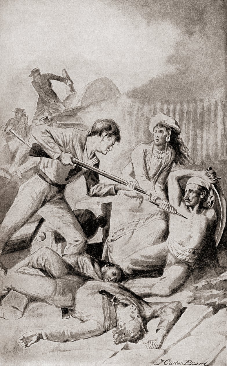 La battaglia di Quallah Battoo nel 1832, da 