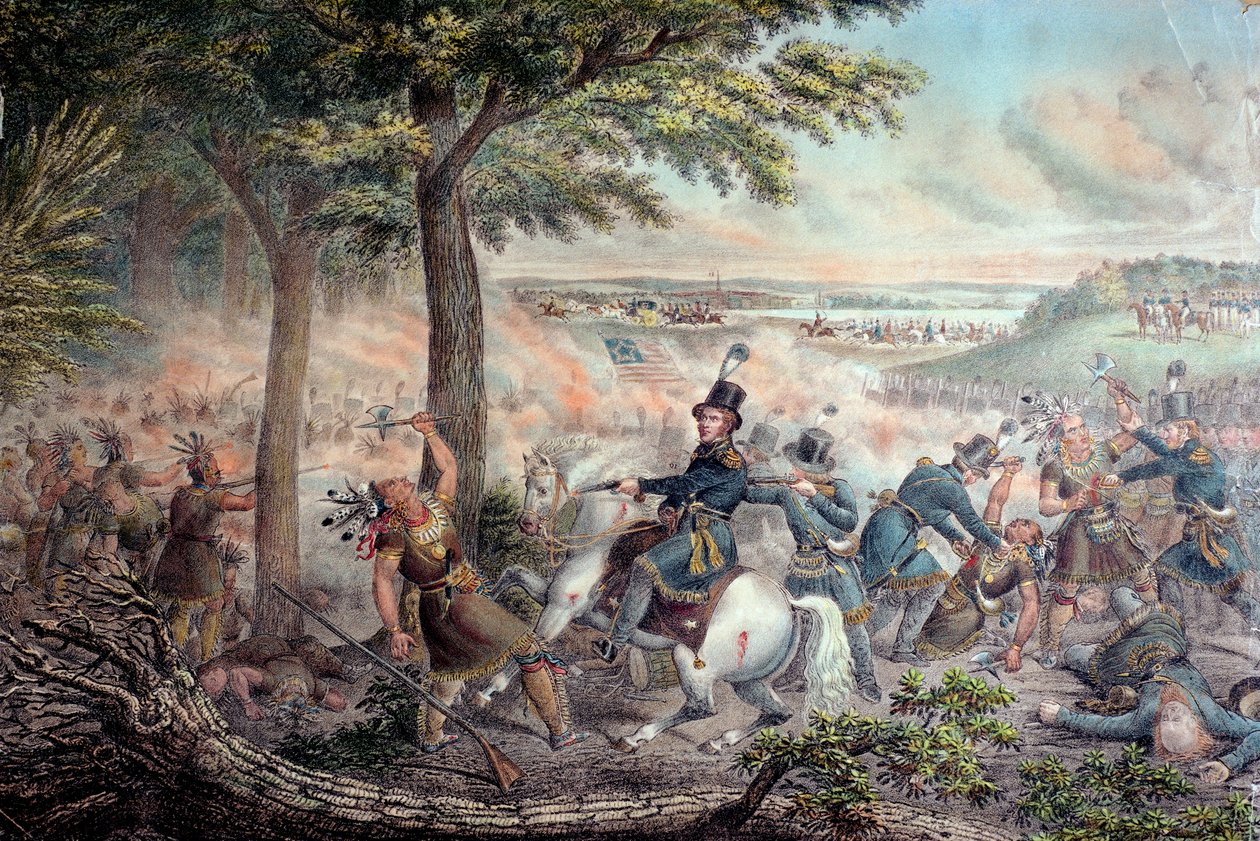La battaglia del Tamigi nel 1813 da American School